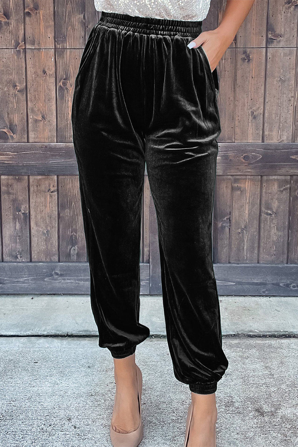 Velvet Jogger Pants - Bellisima Clothing Collective