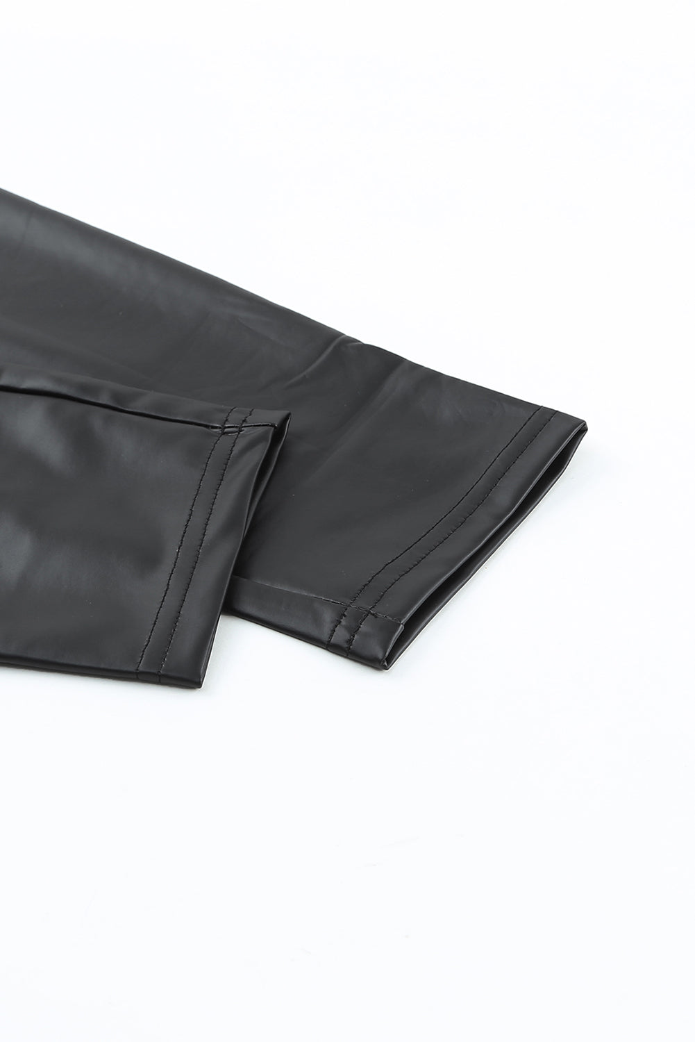 Black Faux Leather Casual High Waisted Leggings - Bellisima Clothing Collective