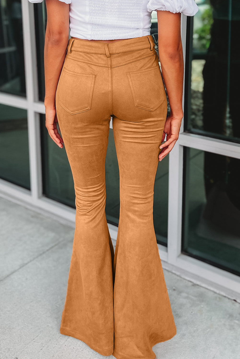 Flare Suede Pants - Bellisima Clothing Collective