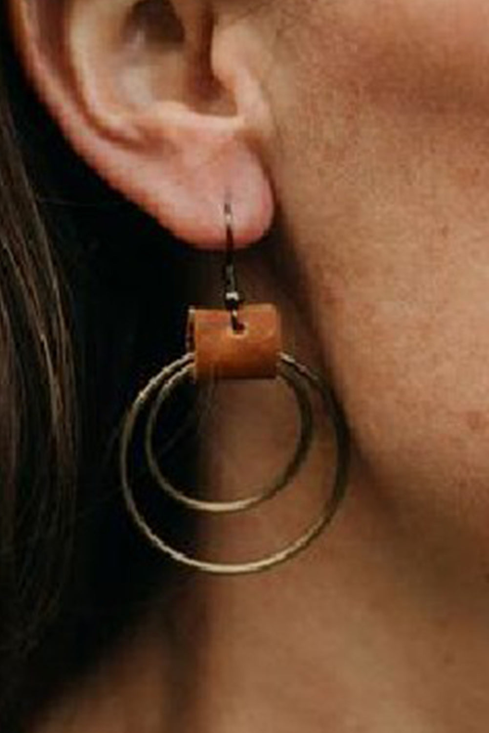 Gold Vintage Hoop Hook Earrings - Bellisima Clothing Collective