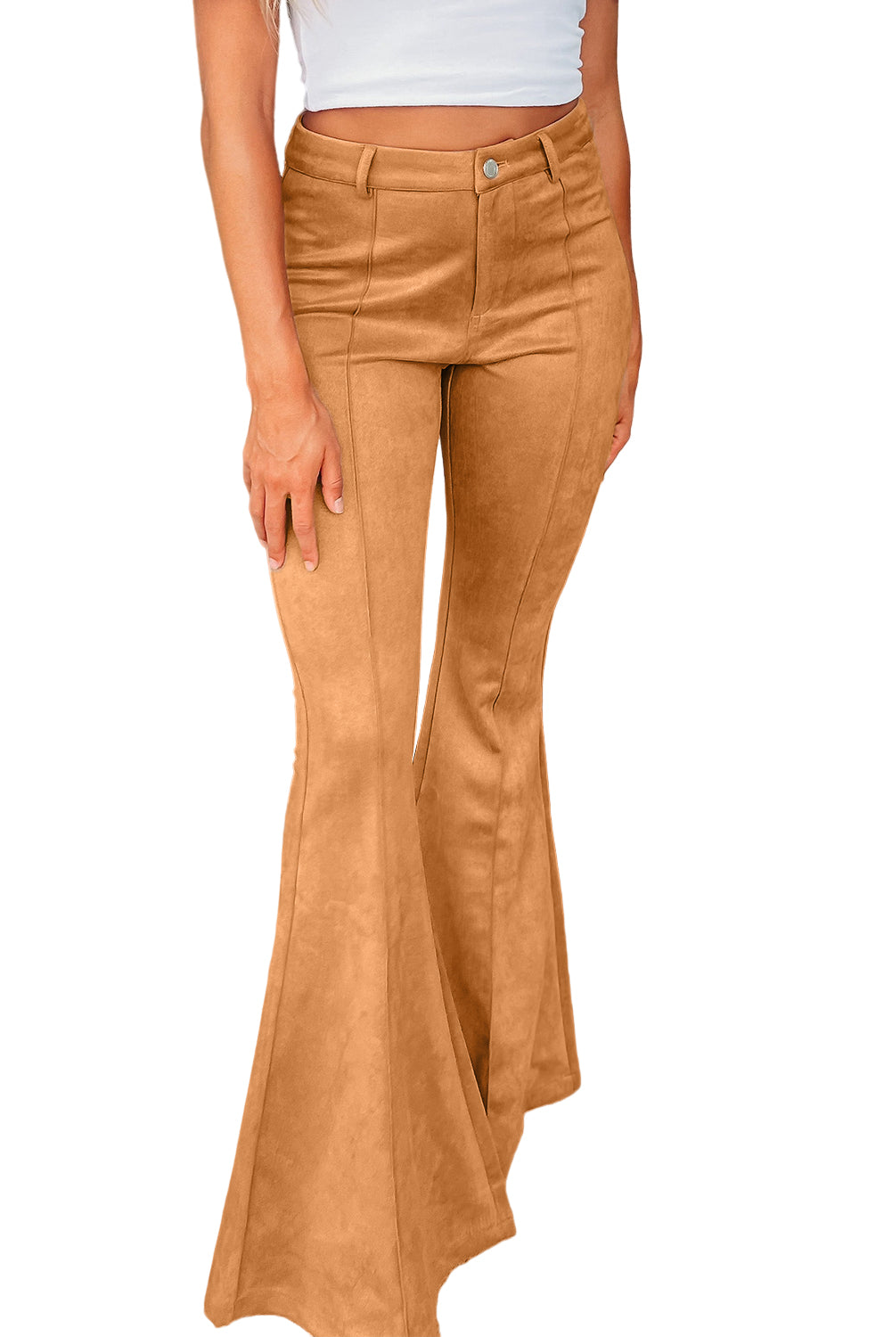 Flare Suede Pants - Bellisima Clothing Collective