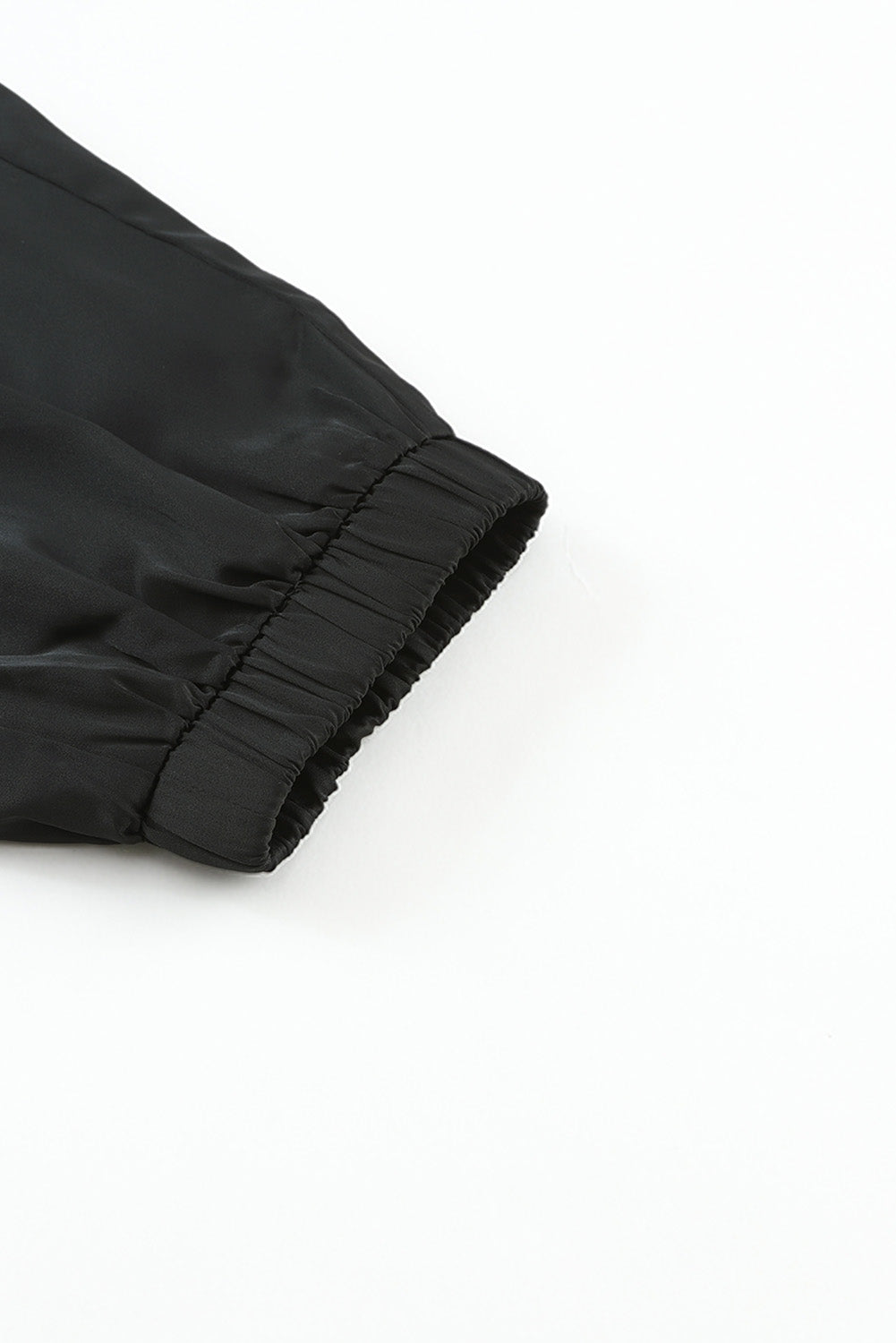 Black Satin Elastic Waist Pants - Bellisima Clothing Collective