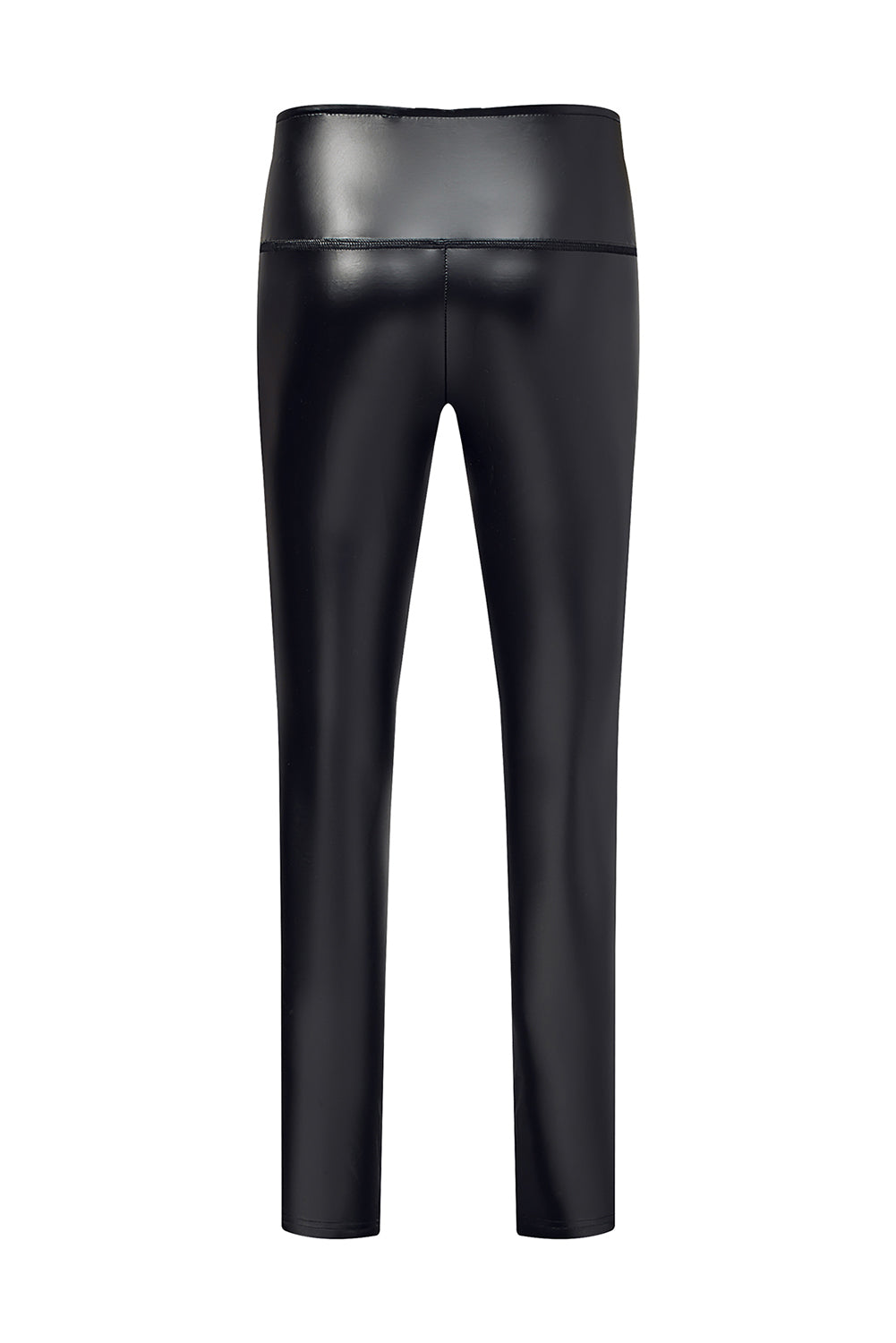 Black Faux Leather Casual High Waisted Leggings - Bellisima Clothing Collective