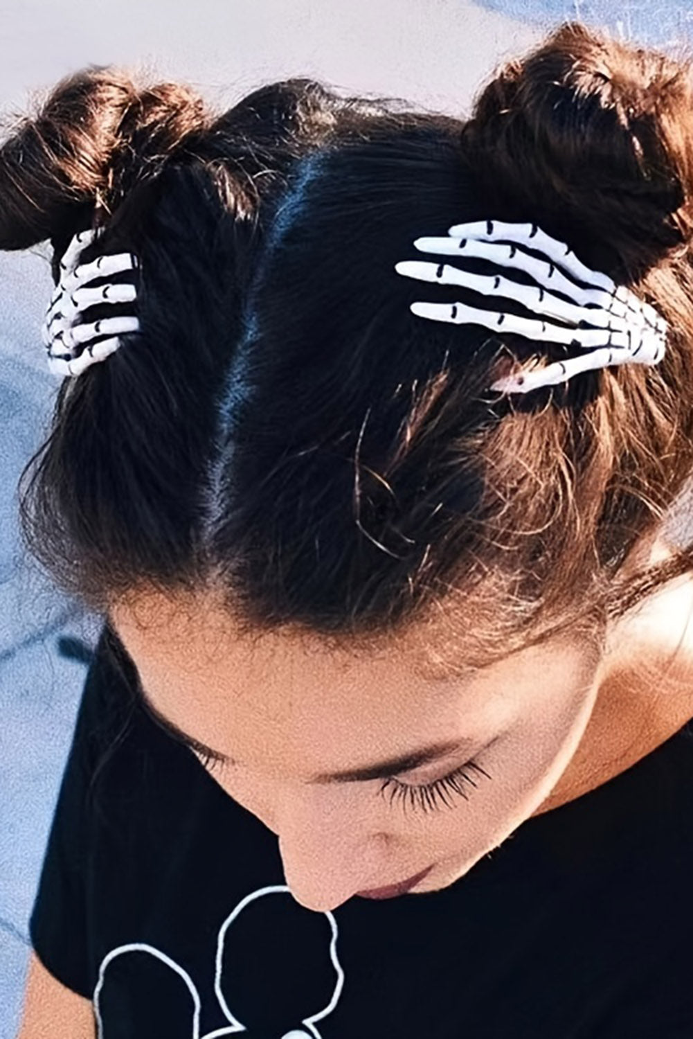 Bright White 1pc Skeleton Hand Hair Clip - Bellisima Clothing Collective