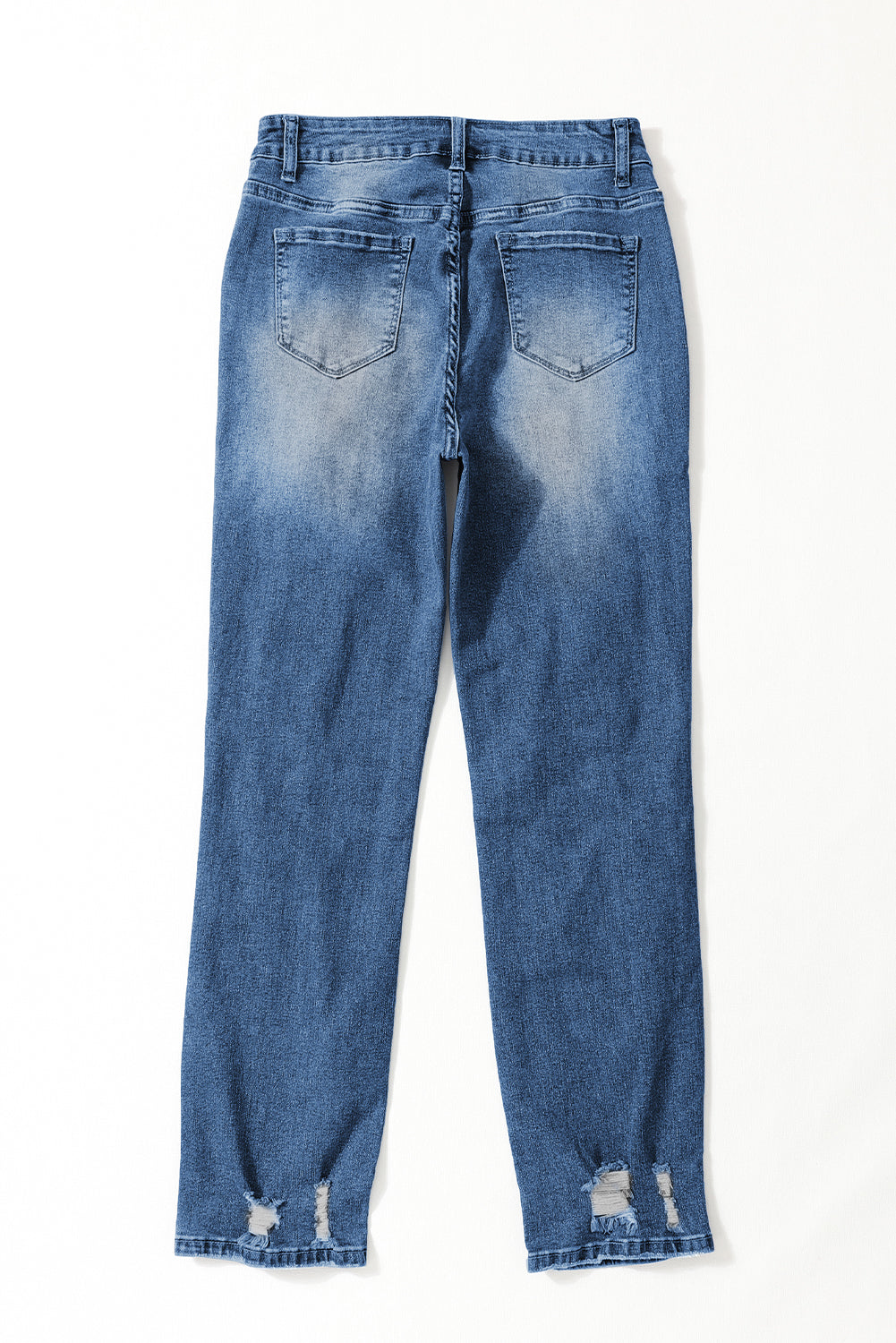 Blue Vintage Distressed Boyfriend Ripped Jeans - Bellisima Clothing Collective