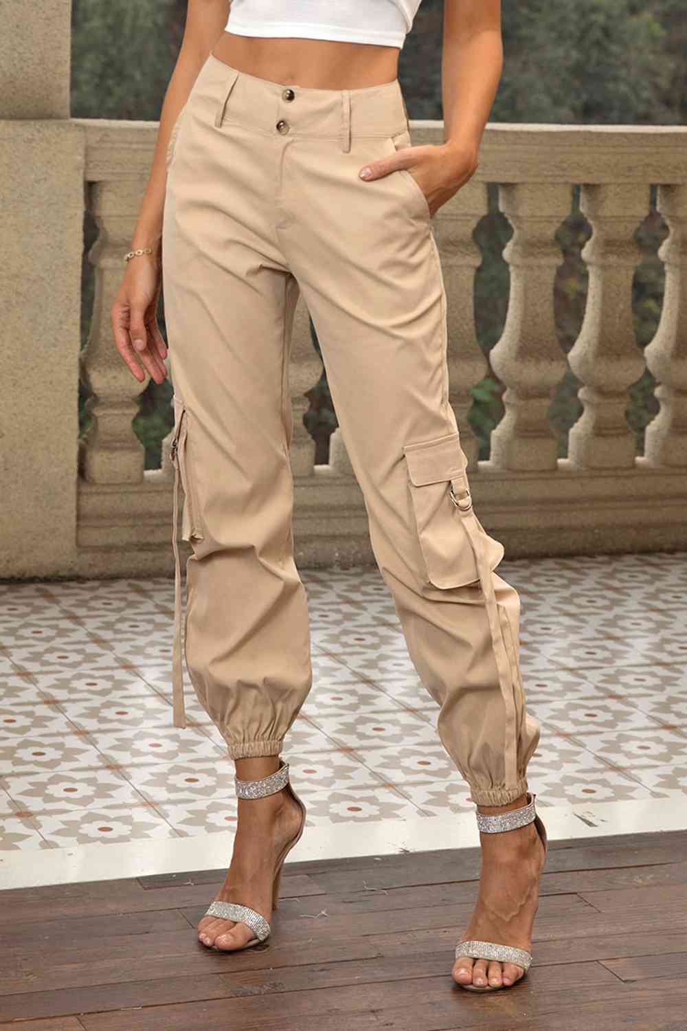 High Waist Cargo Pants - Bellisima Clothing Collective