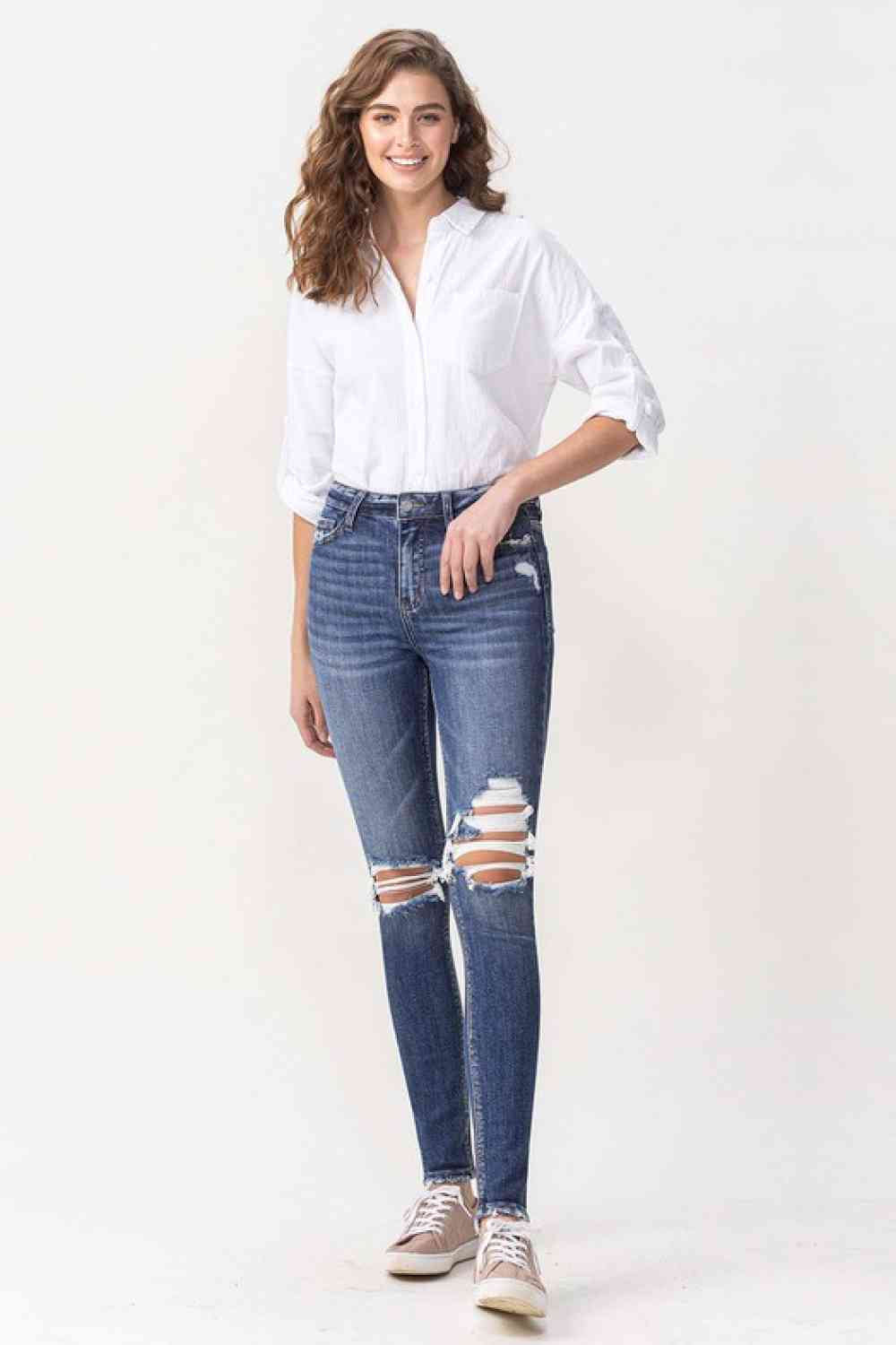 Lovervet Hayden Full Size High Rise Skinny - Bellisima Clothing Collective