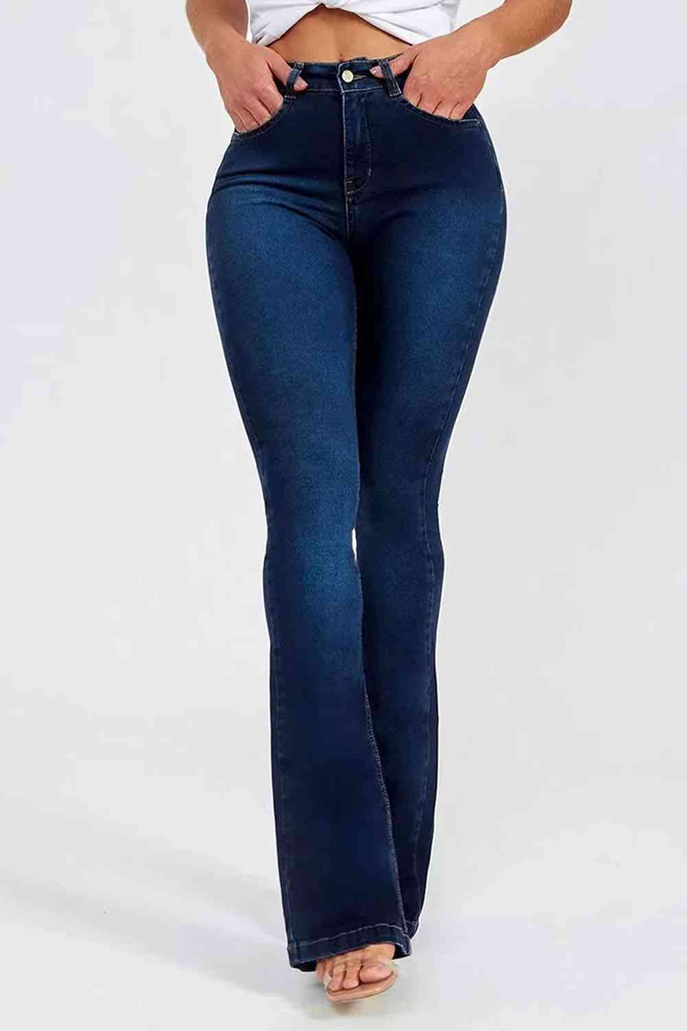 Buttoned Long Jeans - Bellisima Clothing Collective