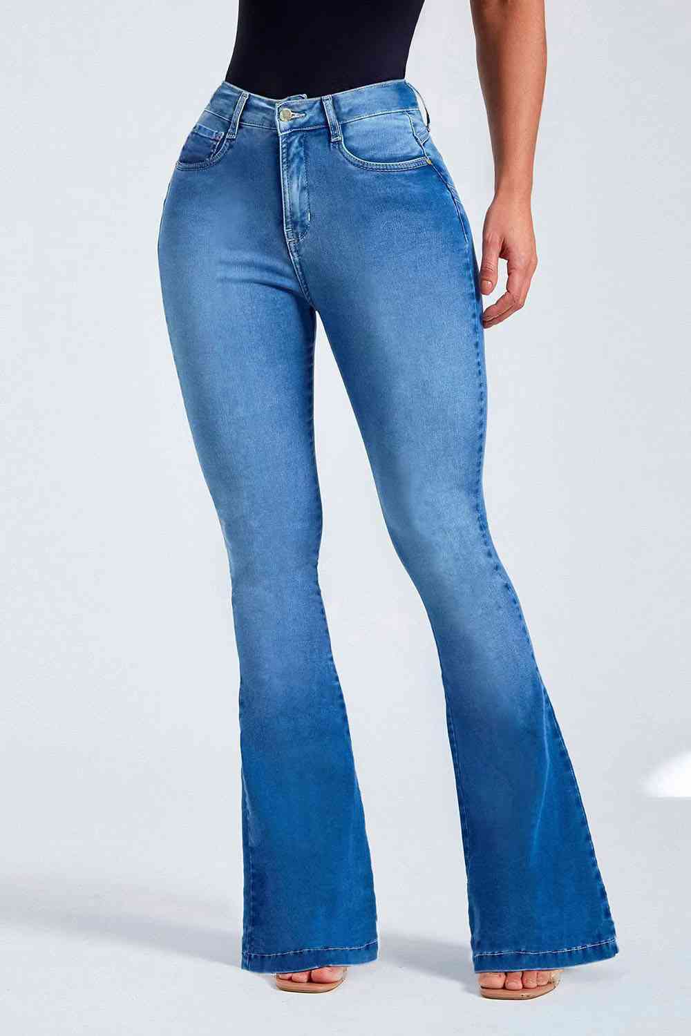 Buttoned Long Jeans - Bellisima Clothing Collective