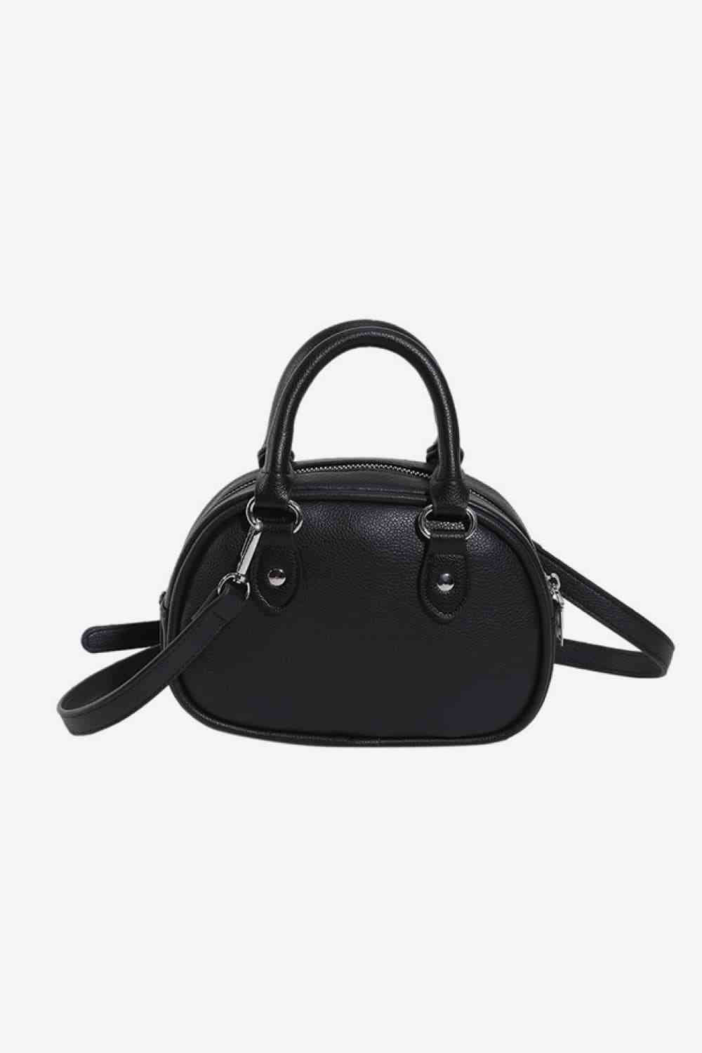 Vegan Leather Small Handbag with Shoulder Strap - Bellisima Clothing Collective