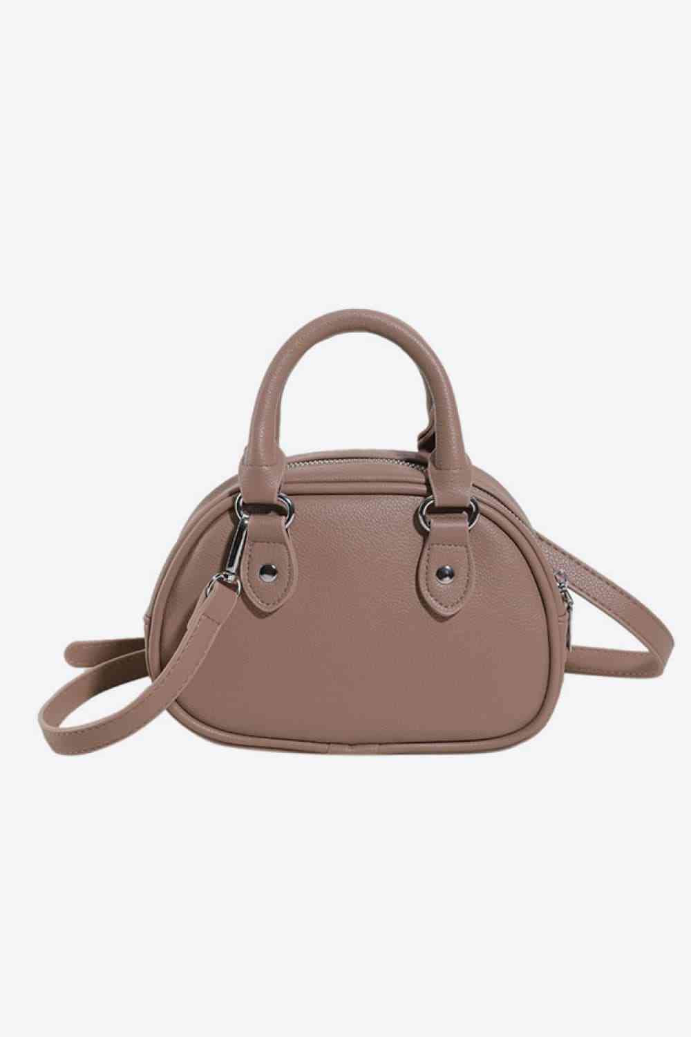 Vegan Leather Small Handbag with Shoulder Strap - Bellisima Clothing Collective