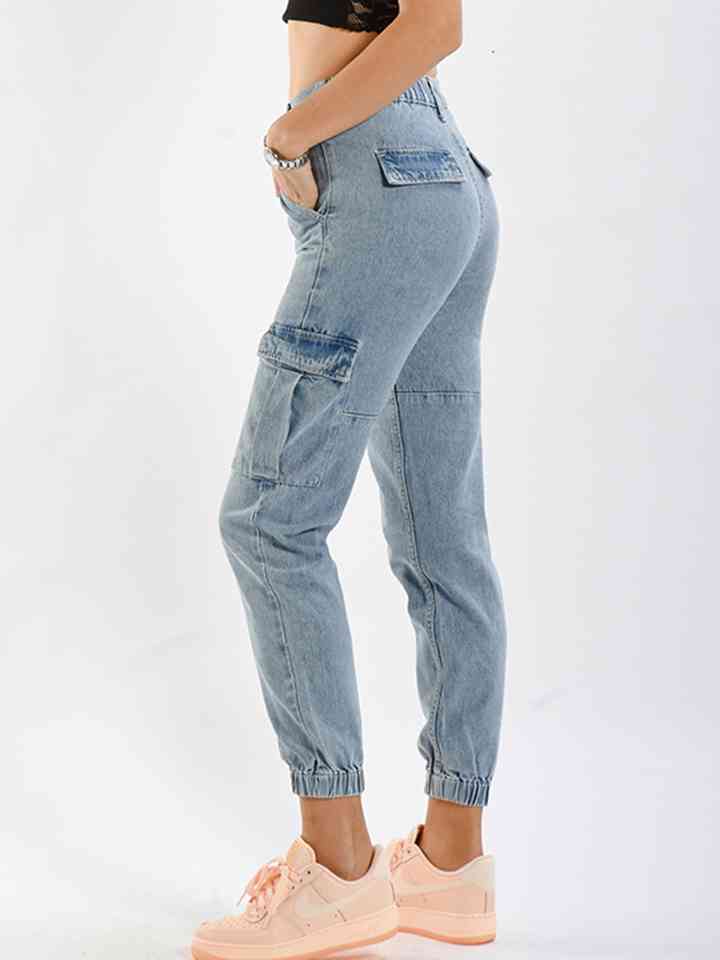 Full Size Buttoned Jeans - Bellisima Clothing Collective