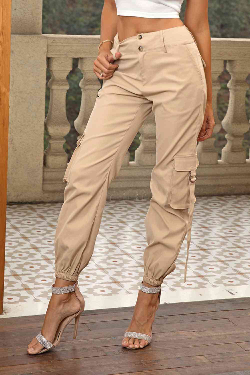 High Waist Cargo Pants - Bellisima Clothing Collective