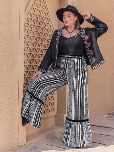 Plus Size Printed Wide Leg Pants - Bellisima Clothing Collective