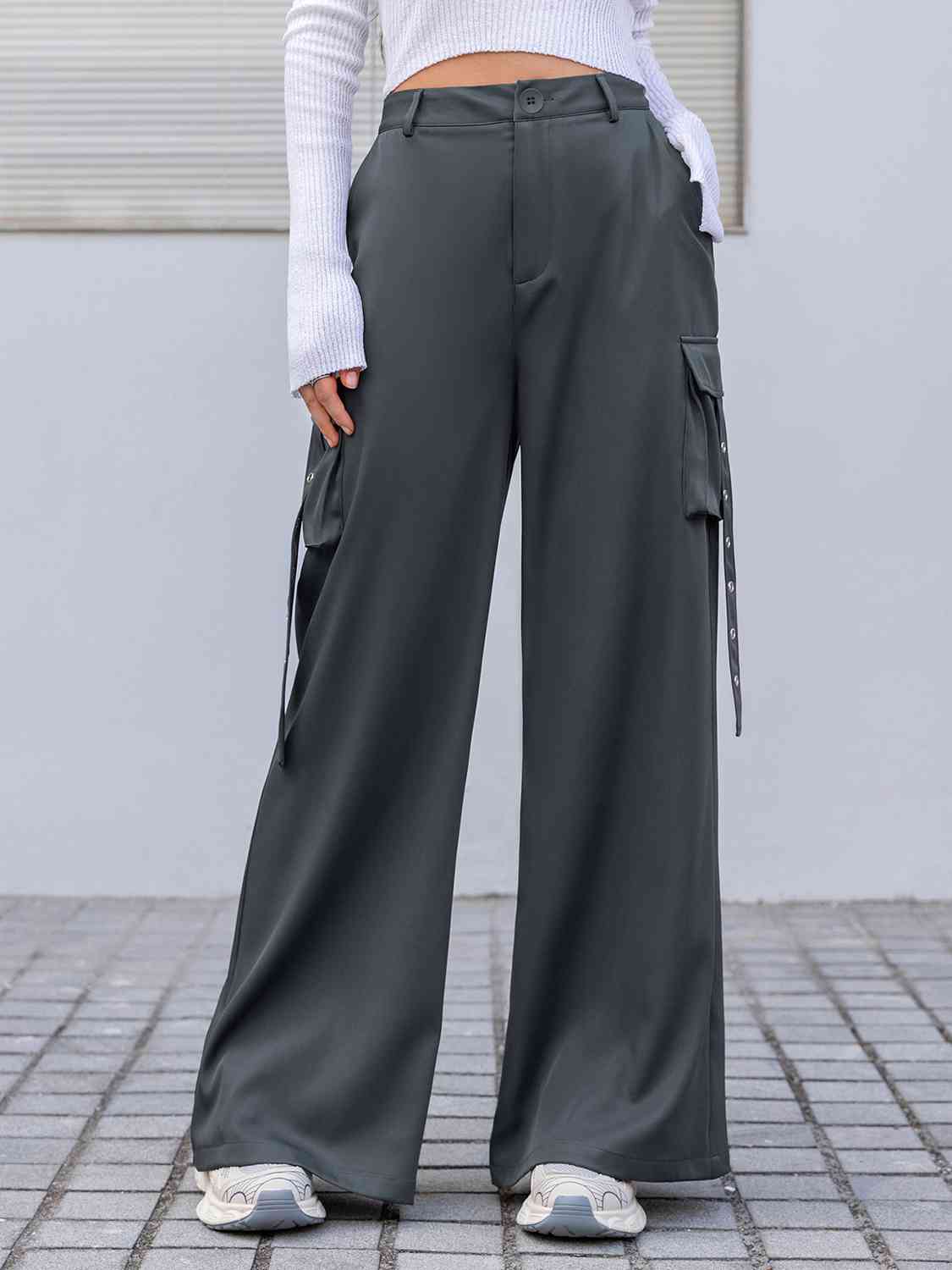 Wide Leg Cargo Pants - Bellisima Clothing Collective