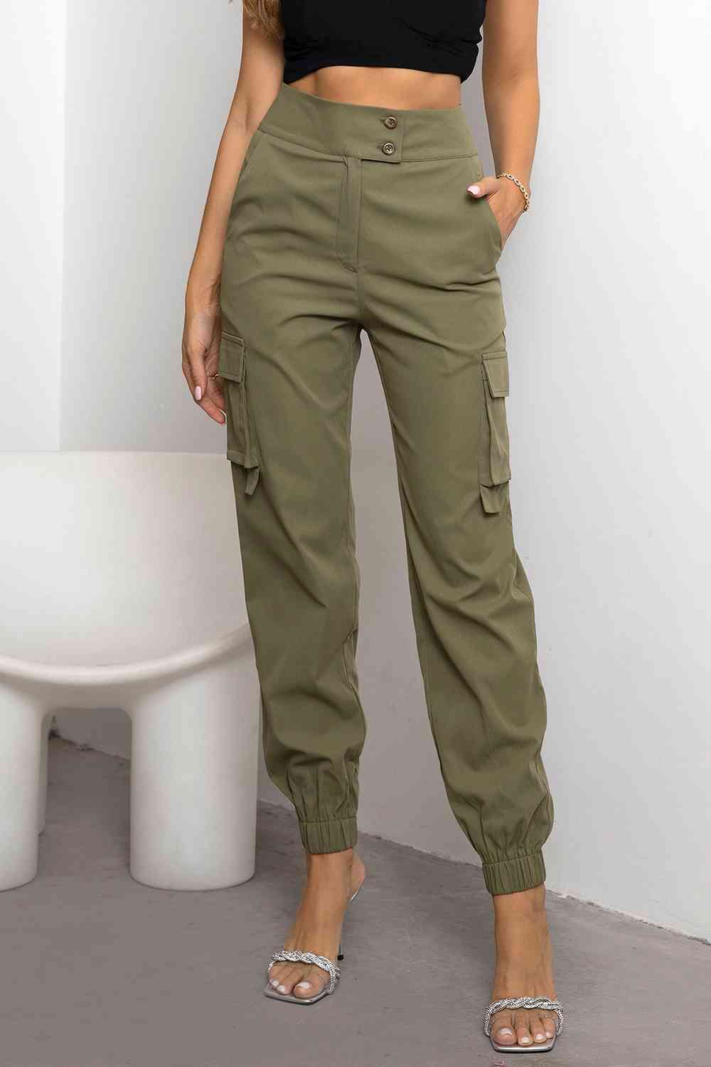 High Waist Cargo Pants - Bellisima Clothing Collective