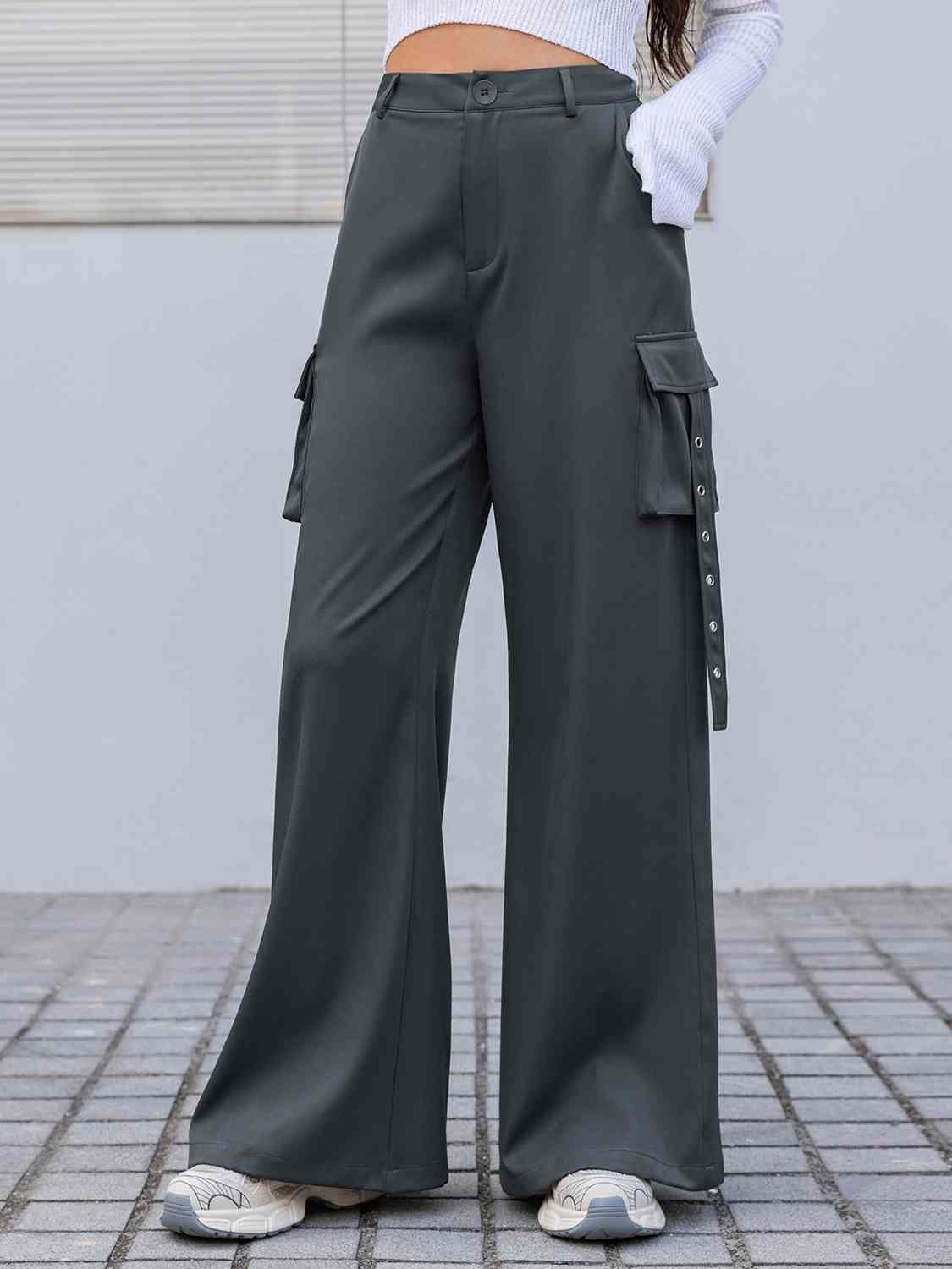 Wide Leg Cargo Pants - Bellisima Clothing Collective