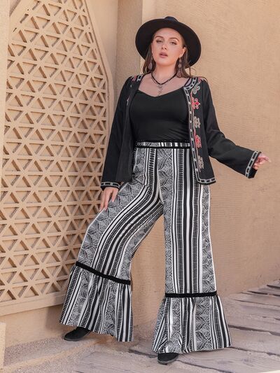 Plus Size Printed Wide Leg Pants - Bellisima Clothing Collective