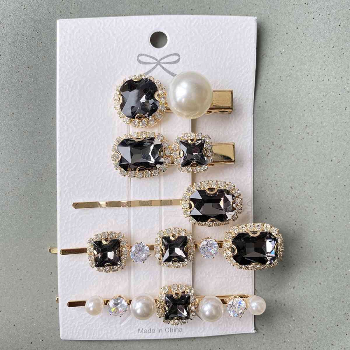 Geometric Pearl Hair Clips - Bellisima Clothing Collective