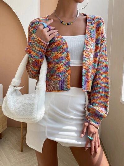 Open Front Dropped Shoulder Cardigan - Bellisima Clothing Collective