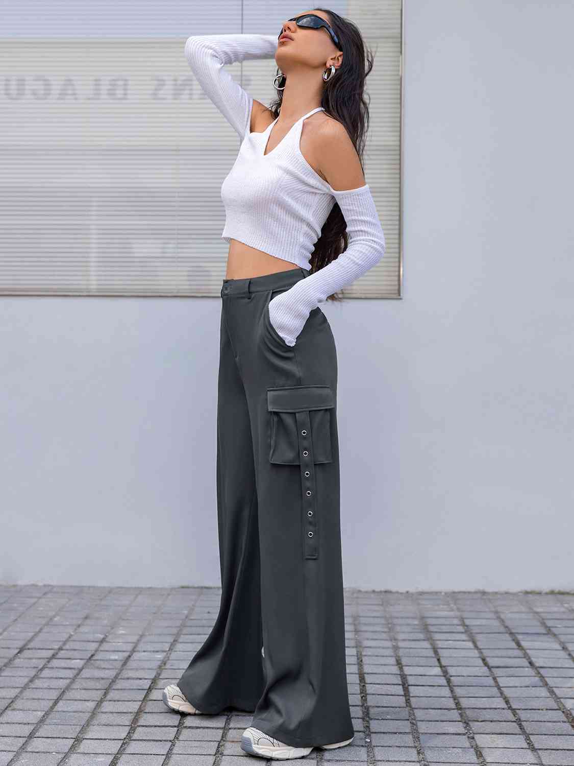 Wide Leg Cargo Pants - Bellisima Clothing Collective