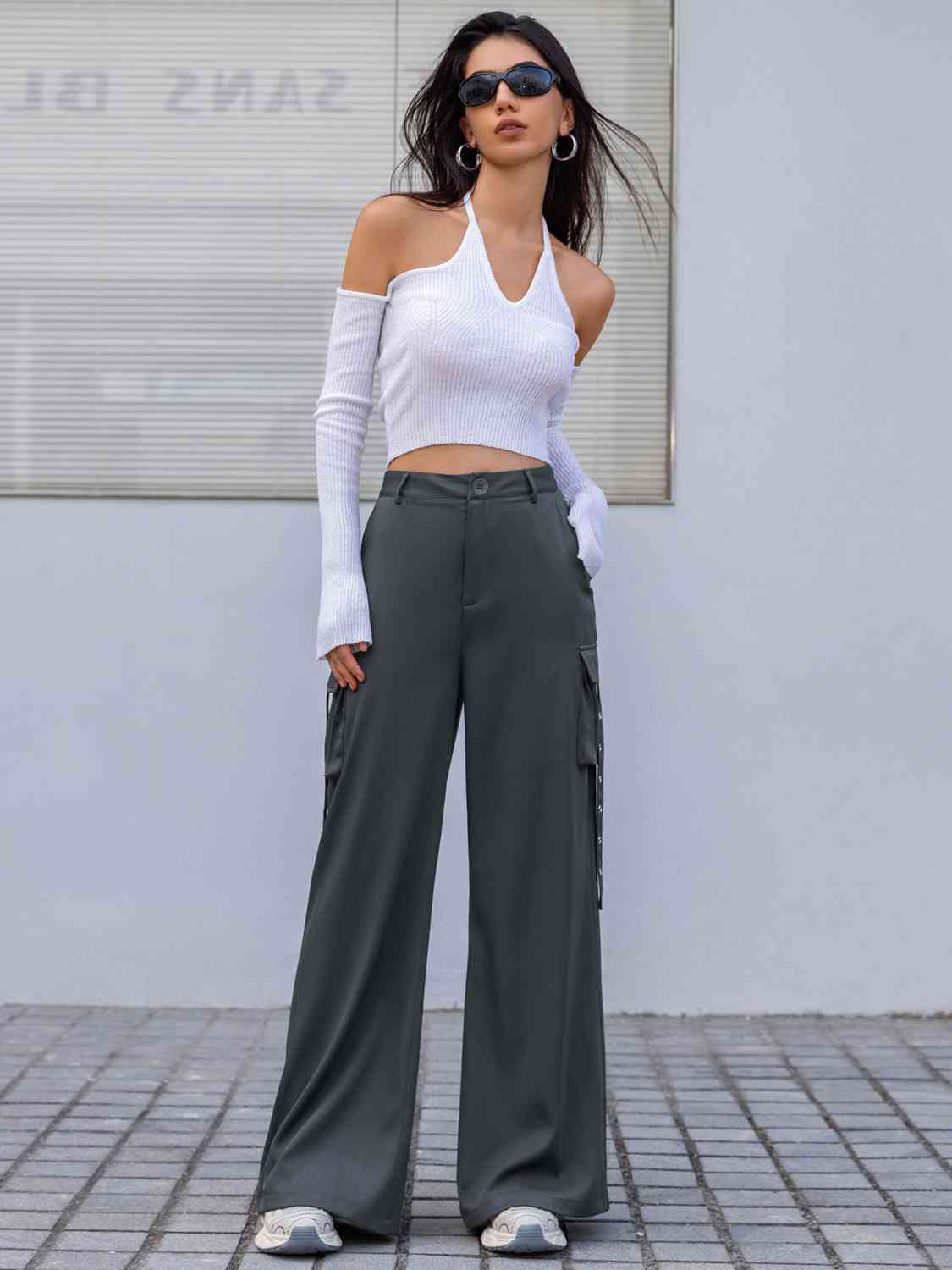 Wide Leg Cargo Pants - Bellisima Clothing Collective