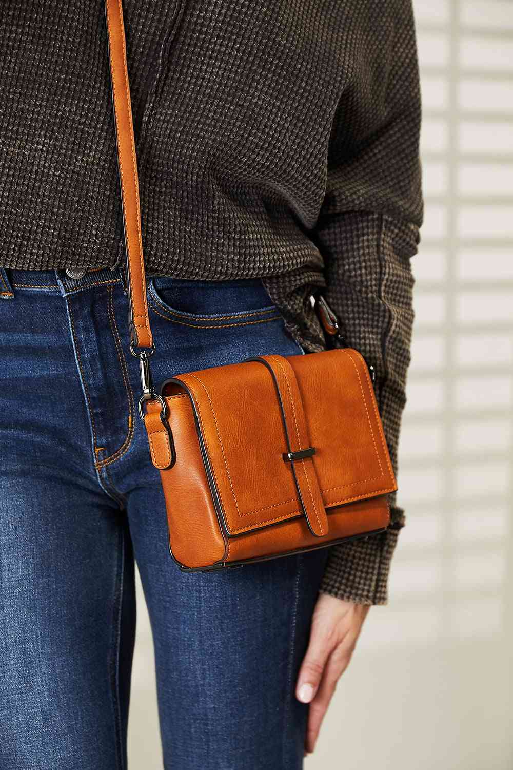 Vegan Leather Crossbody Bag - Bellisima Clothing Collective