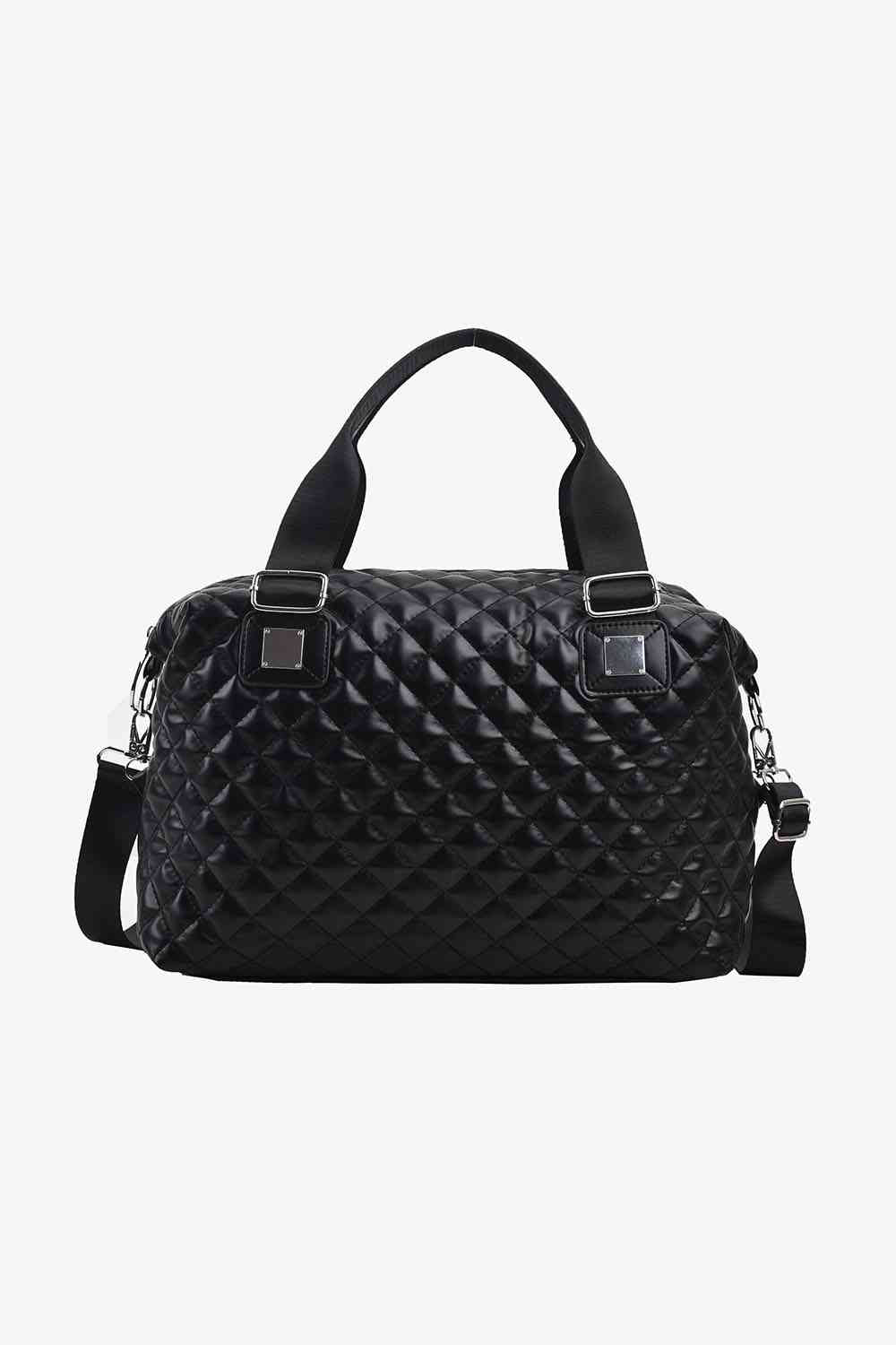 Quilted Texture Vegan Leather Handbag - Bellisima Clothing Collective