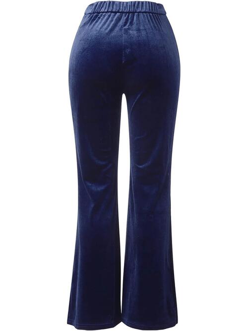 High Waist Flare Velvety Soft Pants - Bellisima Clothing Collective