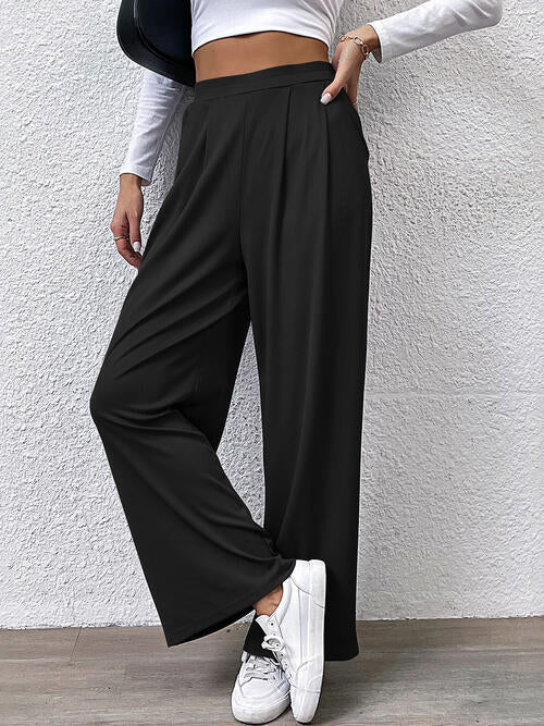 High Waist Straight Pants - Bellisima Clothing Collective