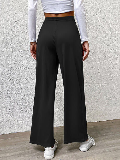 High Waist Straight Pants - Bellisima Clothing Collective