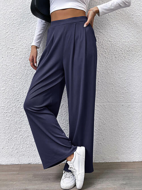 High Waist Straight Pants - Bellisima Clothing Collective