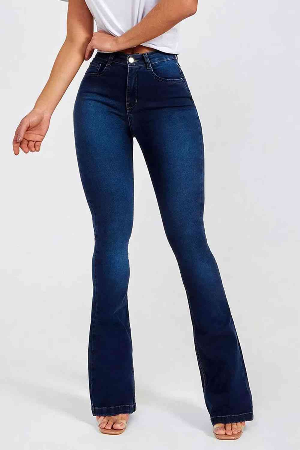 Buttoned Long Jeans - Bellisima Clothing Collective