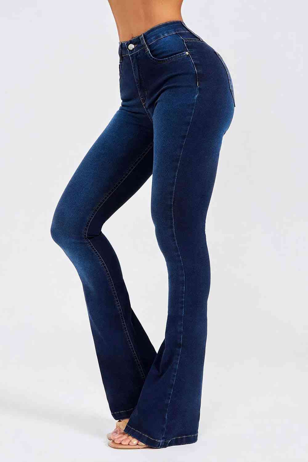 Buttoned Long Jeans - Bellisima Clothing Collective