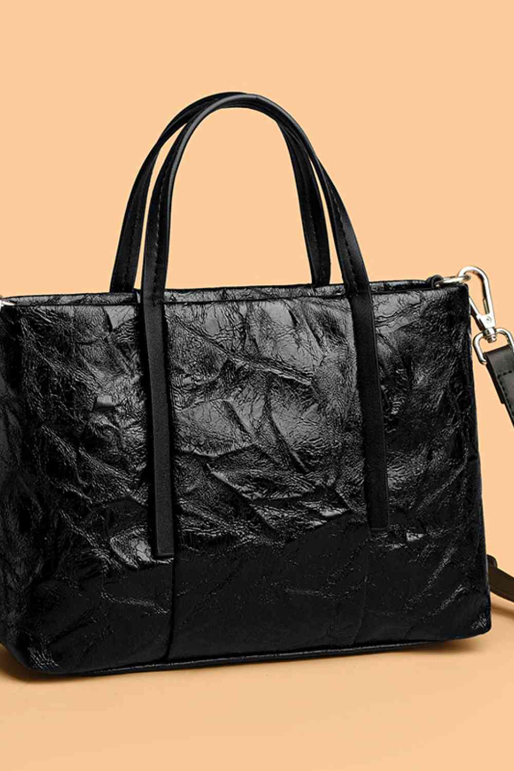 Textured Handbag Laptop Bag - Bellisima Clothing Collective