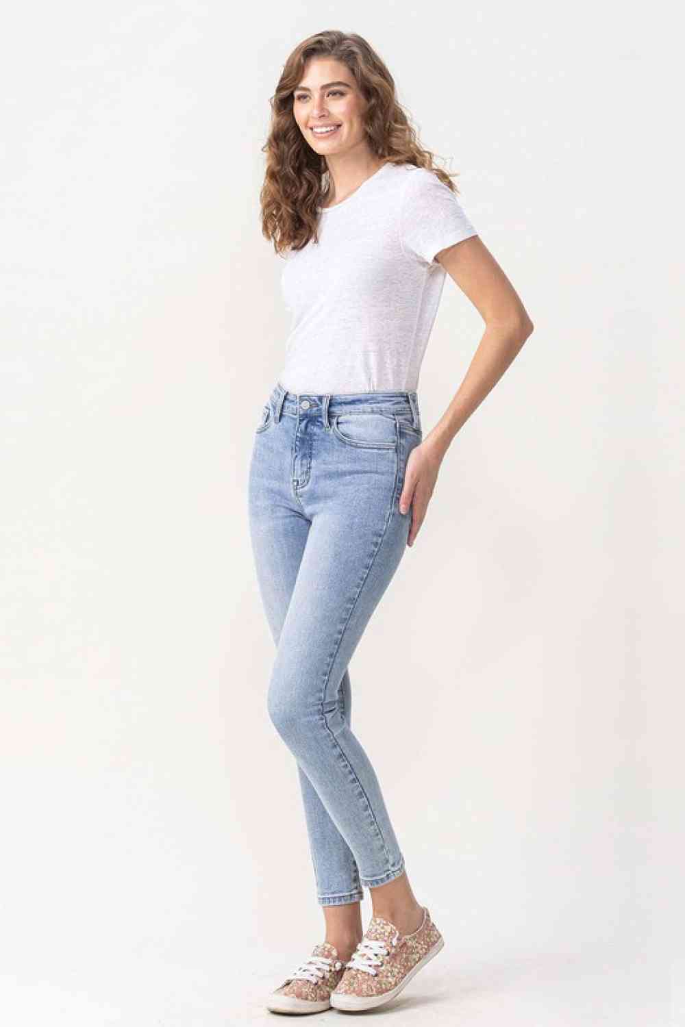 Lovervet Full Size Talia High Rise Crop Skinny Jeans - Bellisima Clothing Collective