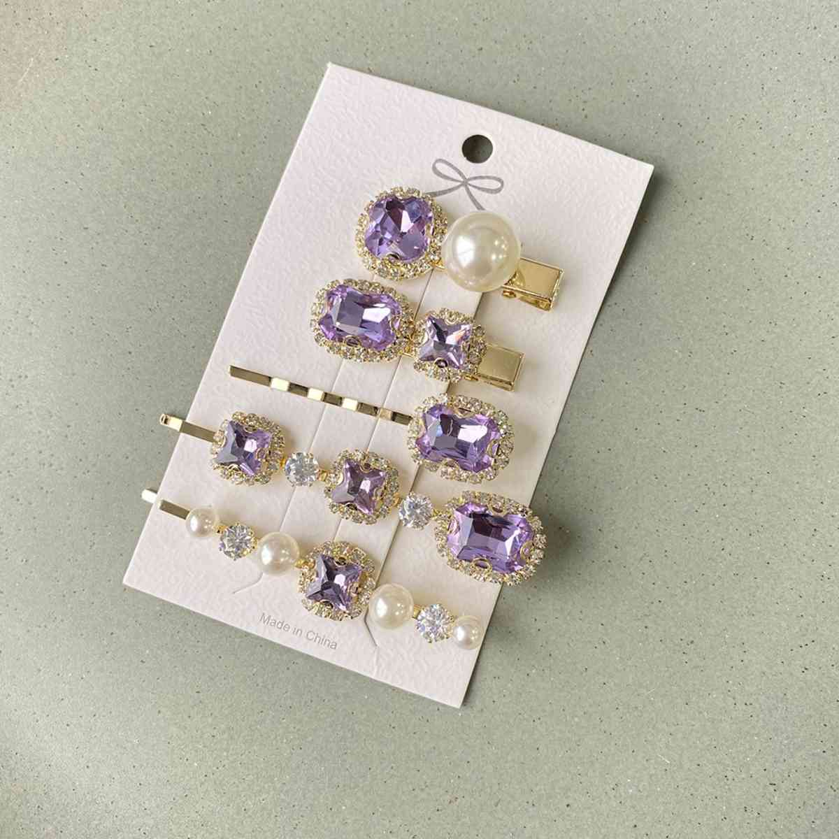 Geometric Pearl Hair Clips - Bellisima Clothing Collective