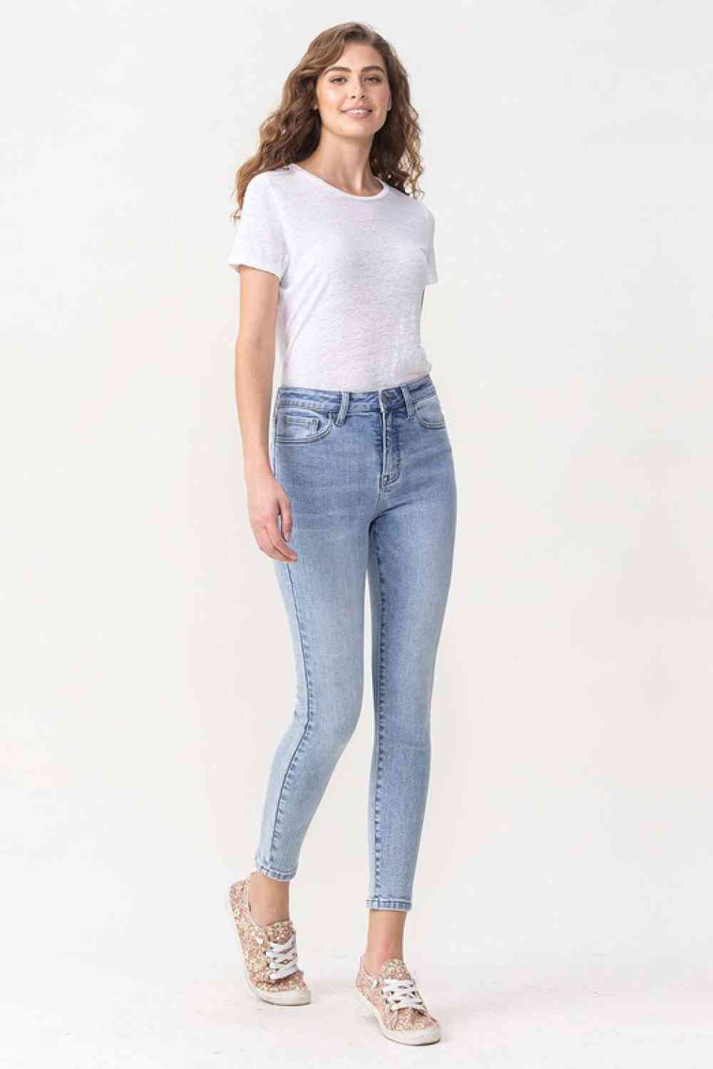 Lovervet Full Size Talia High Rise Crop Skinny Jeans - Bellisima Clothing Collective