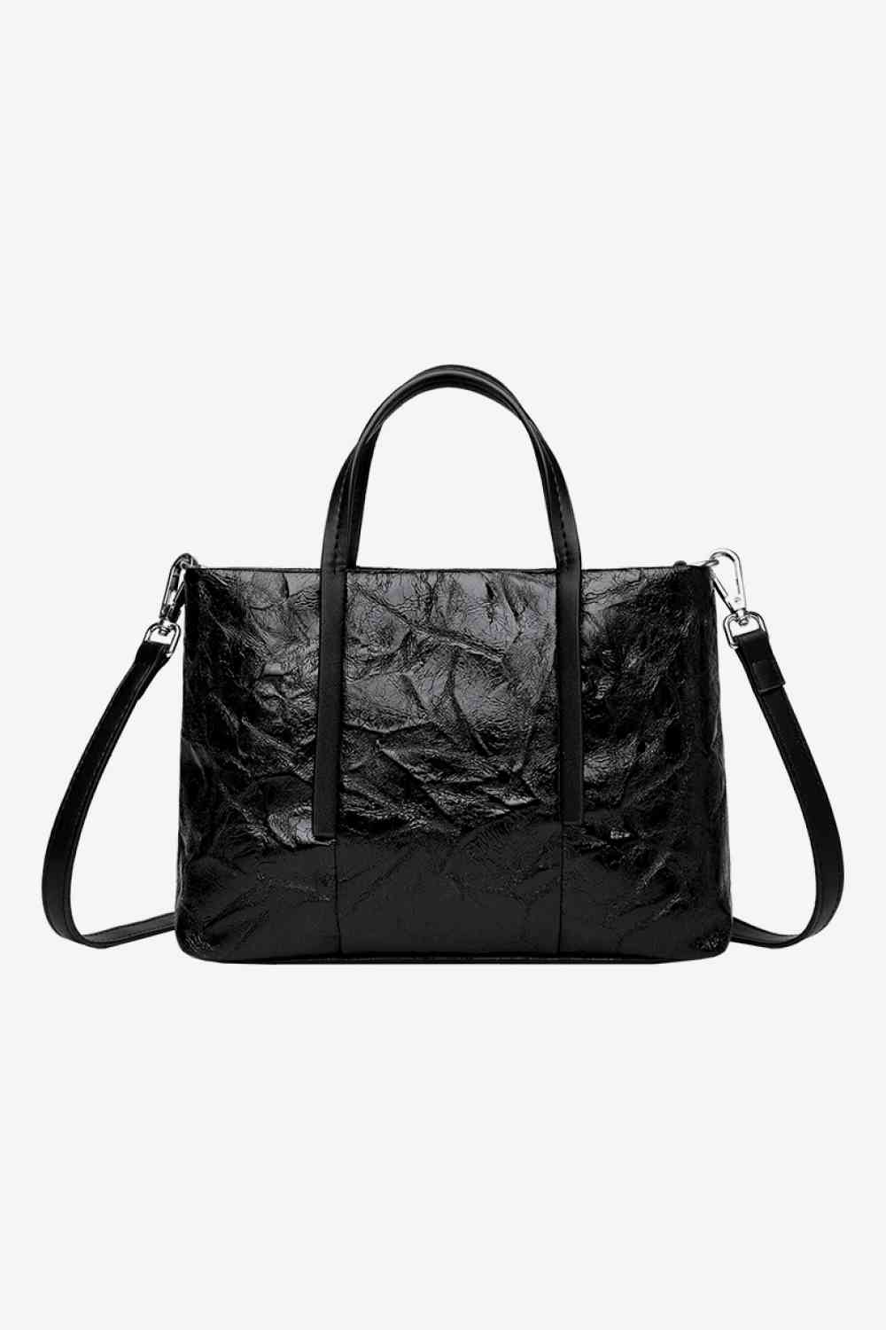 Textured Handbag Laptop Bag - Bellisima Clothing Collective