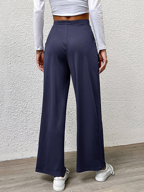 High Waist Straight Pants - Bellisima Clothing Collective