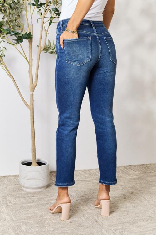 Distressed Cropped Straight Leg Jean by BAYEAS - Bellisima Clothing Collective