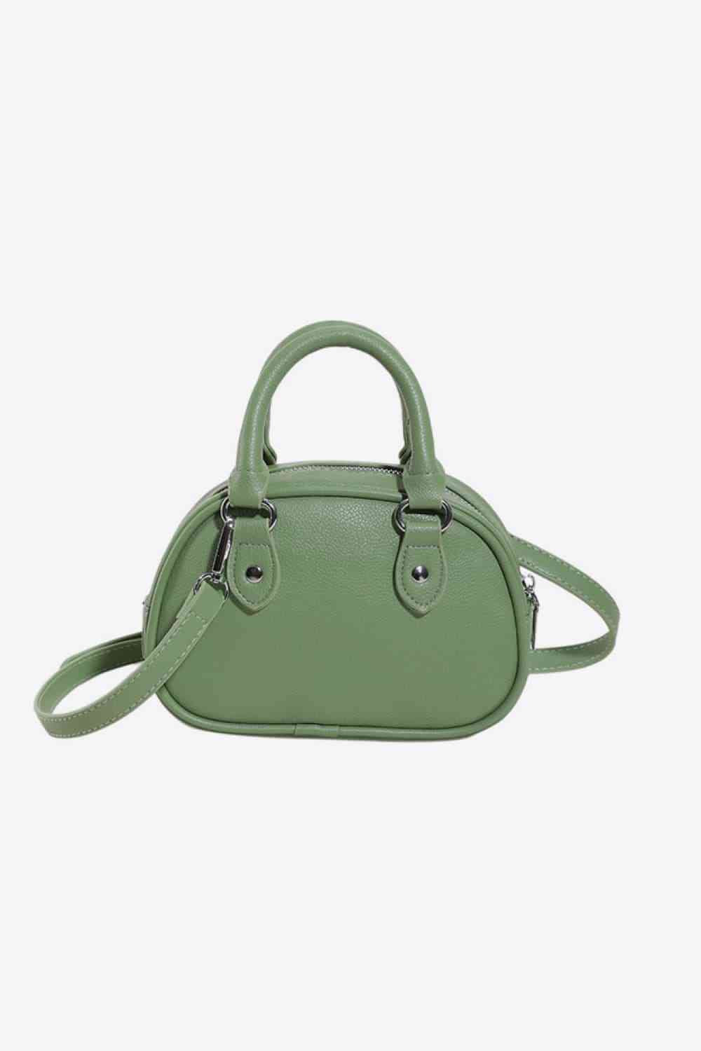 Vegan Leather Small Handbag with Shoulder Strap - Bellisima Clothing Collective